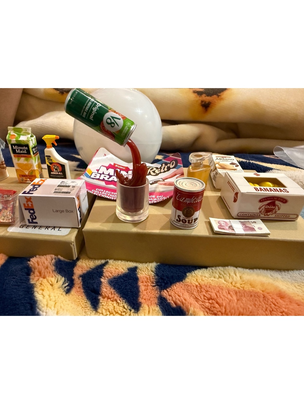 ZURU Mini Brands lot V8 Frozen Moment, Froot Loops Retro Minis+ Capsules & Guide